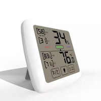 Hygromètre numérique LED d'intérieur, thermomètre en ABS et acier inoxydable 304, sonde USB/à piles, OEM/ODM personnalisable, usage domestique