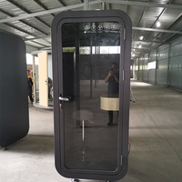 Cabine téléphonique mobile silencieuse à succès, salle de karaoké, salle de diffusion en direct partagée, bureau extérieur, cabine de conteneur