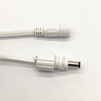 OEM personalizado impermeable DC5521 DC cable de extensión 22AWG cable plano para cámaras de vigilancia de seguridad