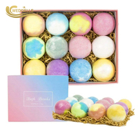 Coffret de bombes de bain relaxantes, coffret cadeau de bombes de bain effervescentes, bombes de bain hydratantes aux huiles essentielles, fournitures de bain en gros pour spa à domicile