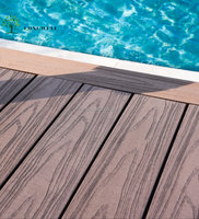 Plancher en bois composite en plastique recyclé avec installation facile en cliquant sur 3D en relief WPC écologique