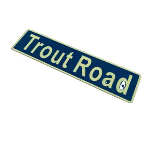 Securun High-Quality Glow-In-Dark Road Sign Luminous Aluminum Trout Road Signage