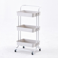 Étagère métallique multi-niveaux moderne, écologique, imperméable, avec roulettes, chariot de rangement mobile pour cuisine et salle de bain