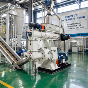 <span class=keywords><strong>Pellettatrice</strong></span> <span class=keywords><strong>Industriale</strong></span> KMEC a Biomassa con Motore da 150 kW, Matrice ad Anello, 380V, Certificata CE - Product Image 2