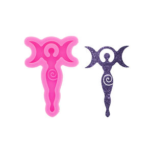 1 pieza de molde de silicona para chica de baile, gimnasta DIY resina epoxi fundición artesanía joyería llavero - Product Image 5