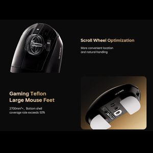 Souris de jeu sans fil ATK <span class=keywords><strong>Dragonfly</strong></span> A9, 7 boutons, légère, 5357g, capteur PAW3950 Ultra / PAW3395, 42000 DPI, sondage 8K - Product Image 6