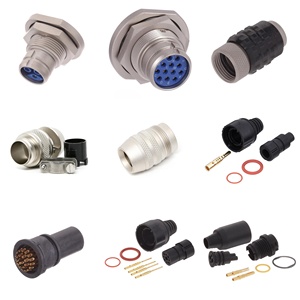 PFB.0B.303.CYMD31 Circular Push Pull Connectors 3P <strong>FIXD</strong> RCPT W/2NUTS CRMP CBL COLET 3.1MM - Product Image 1