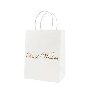 Bolsas de Regalo de Papel Kraft con Asa y Detalles en Dorado para Bodas, Fiestas, Baby Show y Comercios - Product Image 4