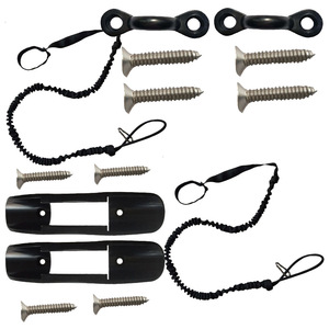 Paddle Board Paddle Leash Kit With <b>Elastic</b> Bungee <b>Cord</b> And Mounting Hardware For Lakes Rivers Outdoor Use - Product Image 4