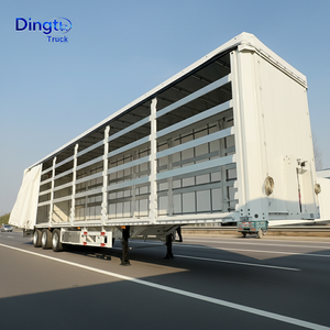 Dreiachsiger 50-Tonnen-Sattelauflieger mit Vorhangwand, 45-Fuß-Zaun-Frachtanhänger - Product Image 6