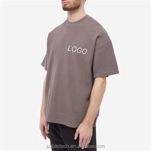 OEM al por mayor de lujo de alta calidad de peso pesado Waffle algodón de gran tamaño logotipo personalizado camiseta lisa para los hombres - Product Image 2
