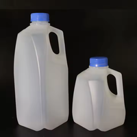 Barril de Plástico HDPE de Grado Alimenticio de 1L 500ML al por Mayor con Asa, Transparente y Serigrafiado para Envasado de Leche, Jugo, Vino y Productos Químicos