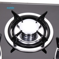 Appareils de cuisine Xunda, cuisinière à gaz portable avec plaque en verre trempé, 3 brûleurs, cuisinière de table pour la maison