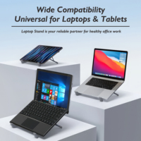 Support universel pour ordinateur portable et tablette, réglable sur 5 niveaux, en alliage d'aluminium, flexible et portable, pour ordinateur portable, innovation 2025