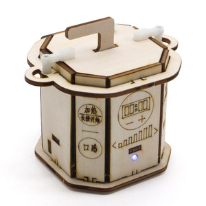 Kit scientifique de cuisinière à pression en bois, jouet éducatif à monter soi-même pour enfants de 7 à 9 ans, assemblage manuel, formes géométriques, apprentissage STEM - Product Image 3