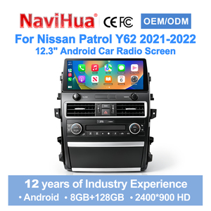NaviHua for Nissan Patrol Y62 2021-2022 Car Upgrade 12.3inch Android Car Radio Multimedia Carplay GPS DSP Auto Stereo <b>DVD</b> <b>Player</b> - Product Image 1