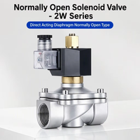 Vanne solénoïde normalement ouverte série 2W en acier inoxydable 304 DN15 à DN50, vanne électrique pour l'eau