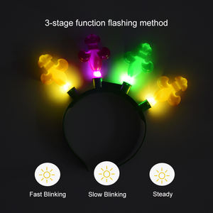 عصابة رأس LED من البلاستيك الماردي غرا من Neonglo ملابس حفلات للعطلات لماردي غرا وعيد الميلاد إكسسوارات رأس نادي هوم للكبار والأطفال - Product Image 4