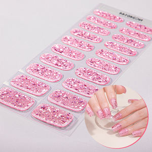 Calcomanías de purpurina seca UV Tiras de uñas de gel semicurado brillante para todas las edades - Product Image 3