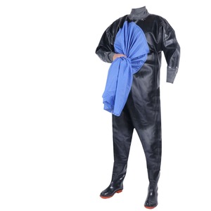 Pantalones de Pesca Impermeables de Cuerpo Completo Yilong Yang Family Generals, Pantalones de Trabajo de PVC de Color Sólido para Natación - Product Image 5