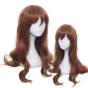 Perruque synthétique de cosplay <span class=keywords><strong>Horimiya</strong></span> Anime Hori Kyoko, longue et bouclée, brun clair, 80 cm, vente en gros - Product Image 2