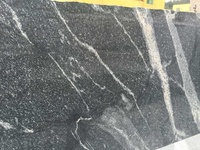 Vente en gros de granit noir du Cachemire avec dalle de veine blanche