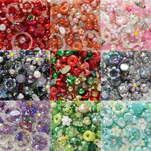 Acrylic Mixed Shape <b>Beads</b> Large Hole UV Coated For Bracelet Making DIY Jewelry Accessories Factory <b>Direct</b> Sale - Product Image 1