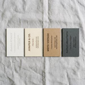 Tarjetas de Visita Personalizadas con Impresión Tipográfica, Cartulina Gruesa Blanca Marfil, Grabado Profundo, Personalizadas OEM, Impresión de Lujo en Ambos Lados - Product Image 2