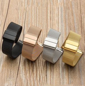Venta al por mayor 10mm a <span class=keywords><strong>24mm</strong></span> correa de malla metálica de liberación rápida correas de reloj Milanese de acero inoxidable 16MM 18mm 20mm 22mm 24 - Product Image 6