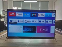 TV LED Pintar Dapur Google Android 4K 3840*2160 UHD dengan USB WiFi Kabinet Hitam 55" LCD TV