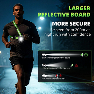 6 <strong>Light</strong> Modes Waterproof Ultra Bright <strong>Chest</strong> Lamp with Reflective Straps Adjustable Beam Running <strong>Chest</strong> <strong>Light</strong> for <strong>Runners</strong> Joggers - Product Image 2