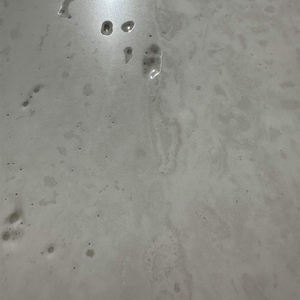 이란 흰색 석회화 소결 돌 세라믹 광택 유약 석판 테이블 상단 도자기 대리석 광택 석판 소결 돌 타일 - Product Image 3