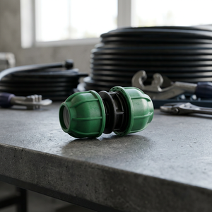 ข้อต่อลดแรงดันแบบรัด รุ่น SAP10024020 สำหรับท่อ PE/HDPE วัสดุ PP บริสุทธิ์ ขนาด 40*20 ป้องกันการกัดกร่อน ออกแบบตามมาตรฐาน SAP - Product Image 2