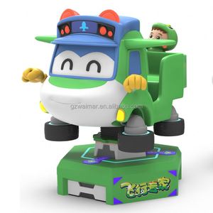 Manège à monnayeur pour enfants, machine à balançoire en forme de fusée spatiale de dessin animé, équipement d'amusement commercial pour enfants pour centre commercial et salle de jeux - Product Image 1