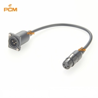 Câble d'extension XLR 3 broches mâle-femelle en forme de D pour montage sur panneau, idéal pour les systèmes de diffusion en studio, les consoles de mixage et les panneaux de rack audio