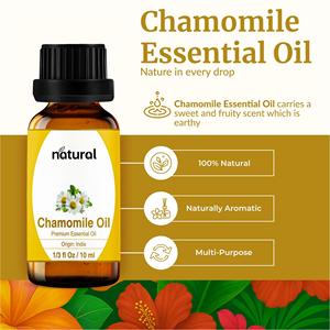 Aceite Esencial de Manzanilla Orgánico Natural de 30 ml, Aceite Aromático <span class=keywords><strong>para</strong></span> Aromaterapia, Difusor, Cuidado de <span class=keywords><strong>la</strong></span> Piel, Cuidado del Cabello, Perfume, Fabricación de Velas - Product Image 1