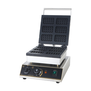 Forno Elettrico Commerciale <span class=keywords><strong>a</strong></span> 6 Griglie per Waffle - Macchina per Waffle Quadrati per Gelaterie, Ristoranti, Caffetterie - Product Image 1