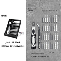 VMAN TOOLS 180 1 Jeu de tournevis électriques magnétiques de précision Outil de réparation de batterie au lithium rechargeable avec emballage rigide