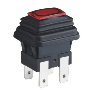 Baokezhen – interrupteur à bouton poussoir led carré en plastique momentané ou verrouillé, 16A 250V T125