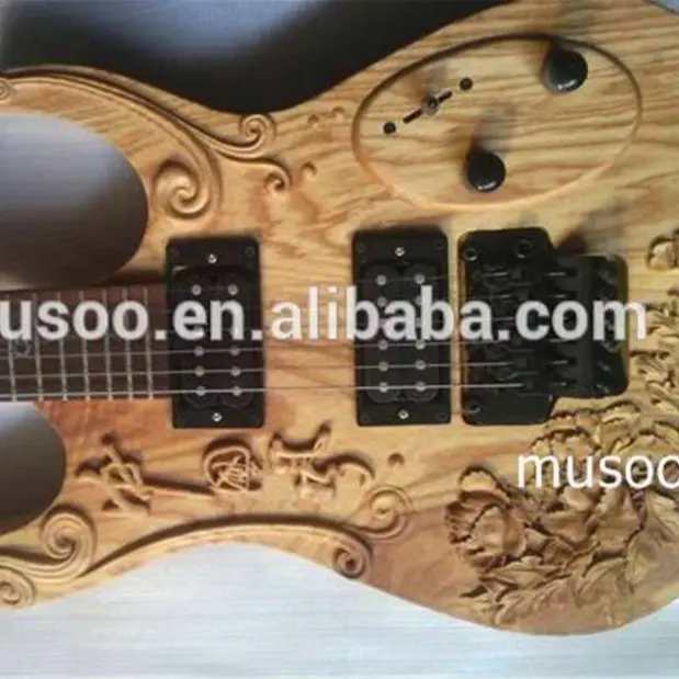 MUSOO BRANDエレキギター彫刻デザイン手作り