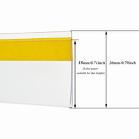 Support de prix en plastique de 20mm, bande de données transparente en PVC, bandes adhésives EPOS pour rayonnage de vente au détail