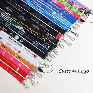 Lanière promotionnelle personnalisée en polyester imprimé avec logo sur mesure, plusieurs clips métalliques disponibles, cadeaux publicitaires - Product Image 1