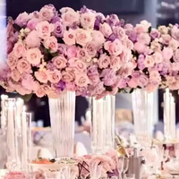 Fleurs et plantes décoratives OEM, centres de table pour événements de mariage, boule de fleurs artificielles en soie, décorations de mariage, fournitures
