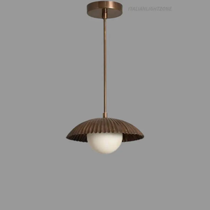 Luminaire suspendu contemporain de style Mid-Century Modern en laiton avec abat-jour en verre givré, globe vintage, luminaire suspendu au plafond - Product Image 5