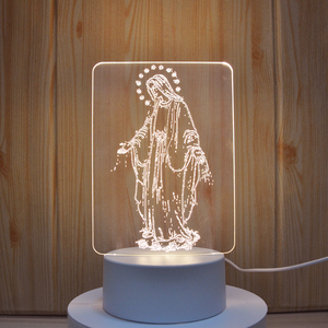 Newish DIY benutzer definierte Foto kreative 3D-Illusion Anime Lampa ras Kinderzimmer Acryl Tisch Schreibtisch Basis USB LED Weihnachts nacht Licht - Product Image 3