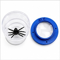 Boîte de collecte d'insectes avec loupe double face extensible, boîte d'observation transparente pour attraper les insectes avec modèle d'araignée.