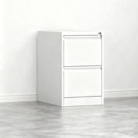 Armoire de bureau moderne à 4 tiroirs en métal, armoire de rangement verticale en acier avec serrure à commande centrale pour l'archivage de documents scolaires
