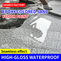 Peinture de sol autolissante effet marbre à base de sable coloré époxy Taiyan Source Factory, revêtement liquide haute dureté, baril de 20 kg