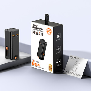 World Travel Adapter 25W GAN USB <b>C</b> PD Fast <b>Charge</b> Universal All In One Converter For Global Use - Product Image 1