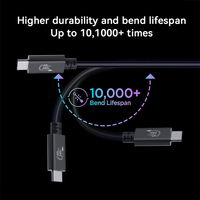 Câble USB4 PD OEM ODM 40 Gbps 240 W 5 A, charge ultra-rapide, câble USB Type-C